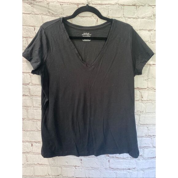 Banana Republic timeless tee black size large - Picture 1 of 5